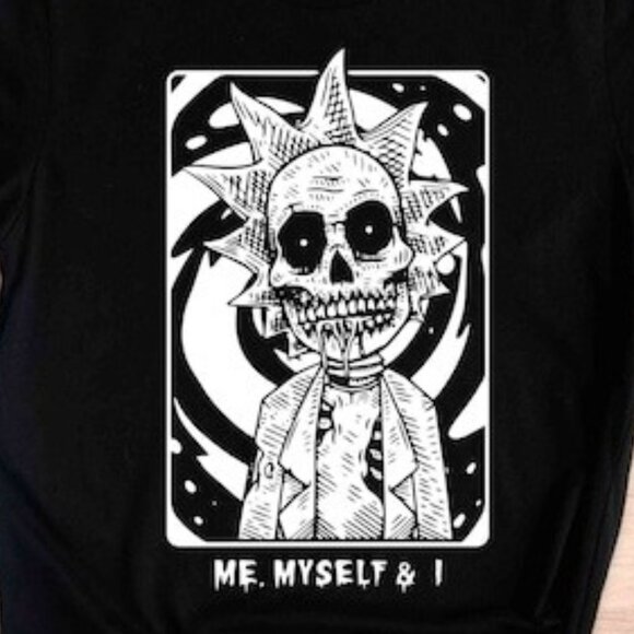 Zombie Rick Graphic Tee Funny Rick  Morty Fan Gift Sci-Fi Comedy Casual Shirt 17 - Picture 2 of 5